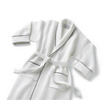 Shawl Collar Waffle Bathrobe with Piping